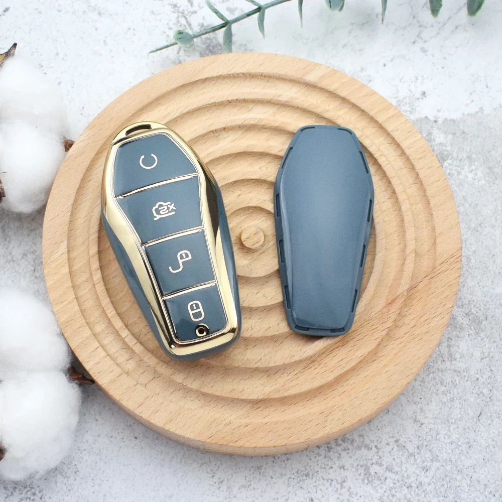 Funda de TPU para llave de coche, soporte Fob para BYD Atto 3 Han EV Dolphin Song PRO Max Tang DM Yuan Dolphin E2 Qin PLUS