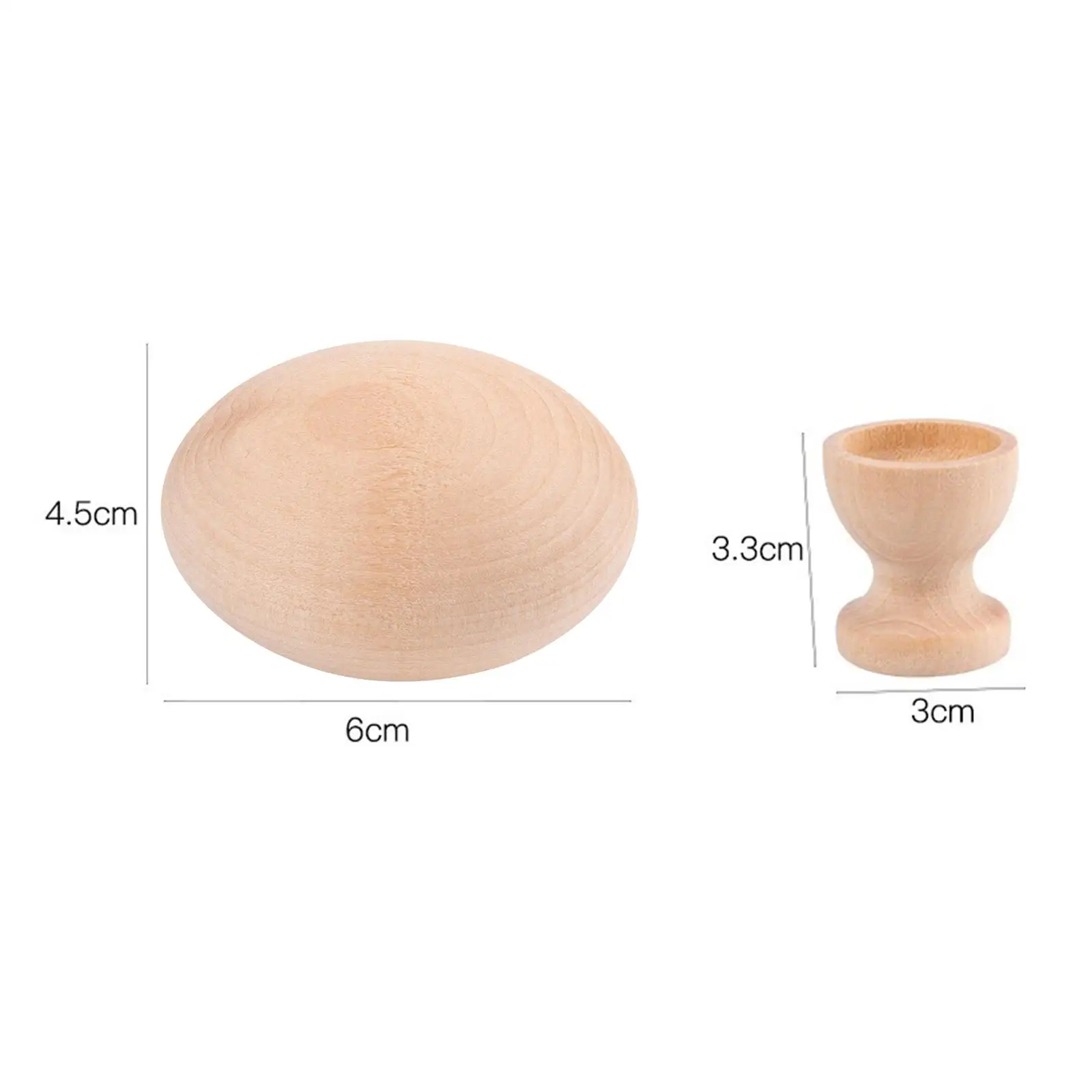 Wooden Easter Egg Party Supplies Kids Pretend Toy Photo Props Easter Decoration Wood Egg Model Smooth Dyeing Simulation Fake Egg