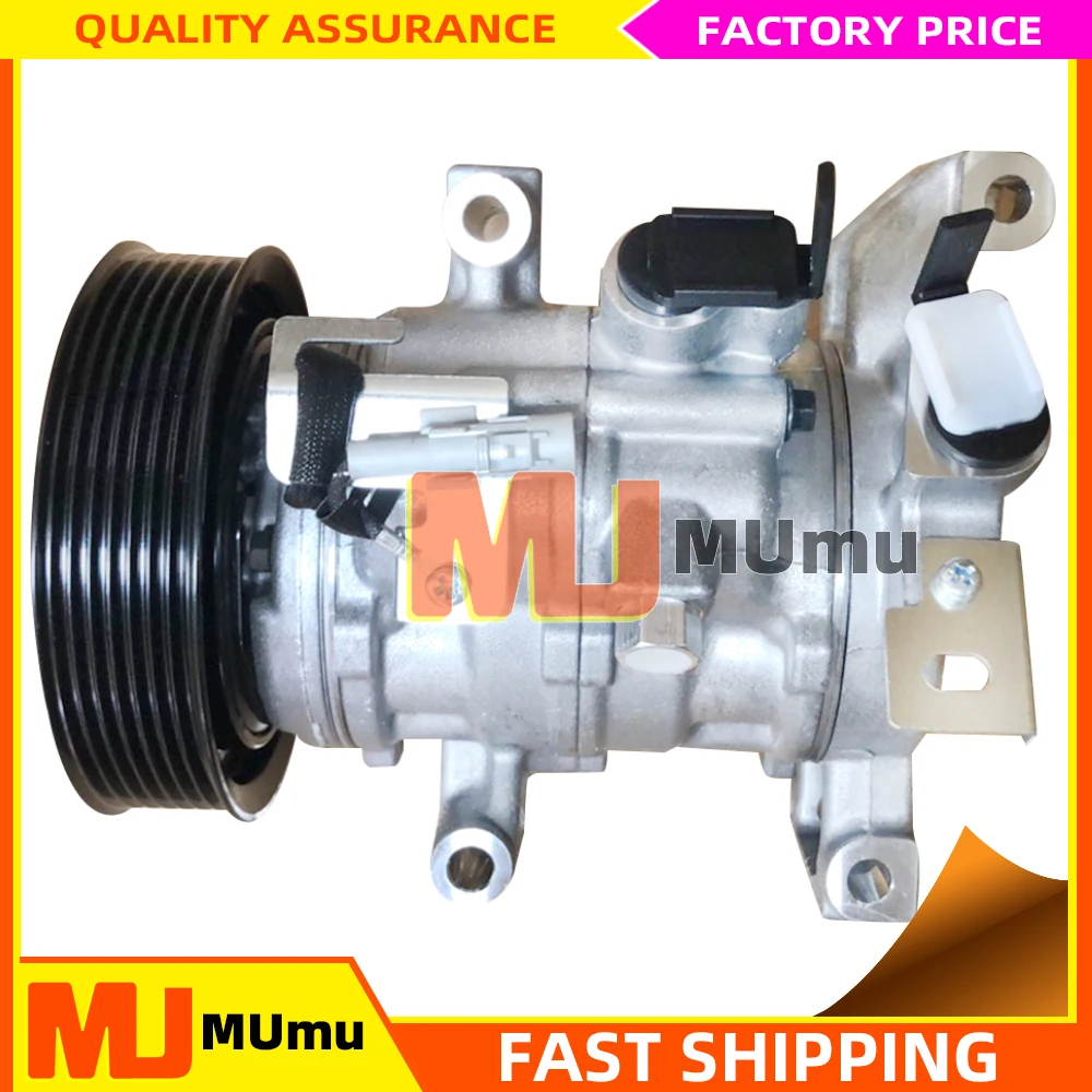 12V For Toyota Vios Yaris Limo 88320-0D140,883200D140,88320 0D140 10SRE11C A/C Compressor With 6 Groove Clutch