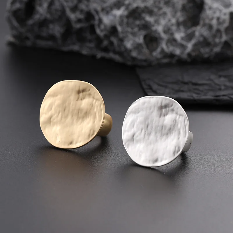 

Kaseakia Round Chunky Metal Adjustable Elastic Rope Rings for Women
