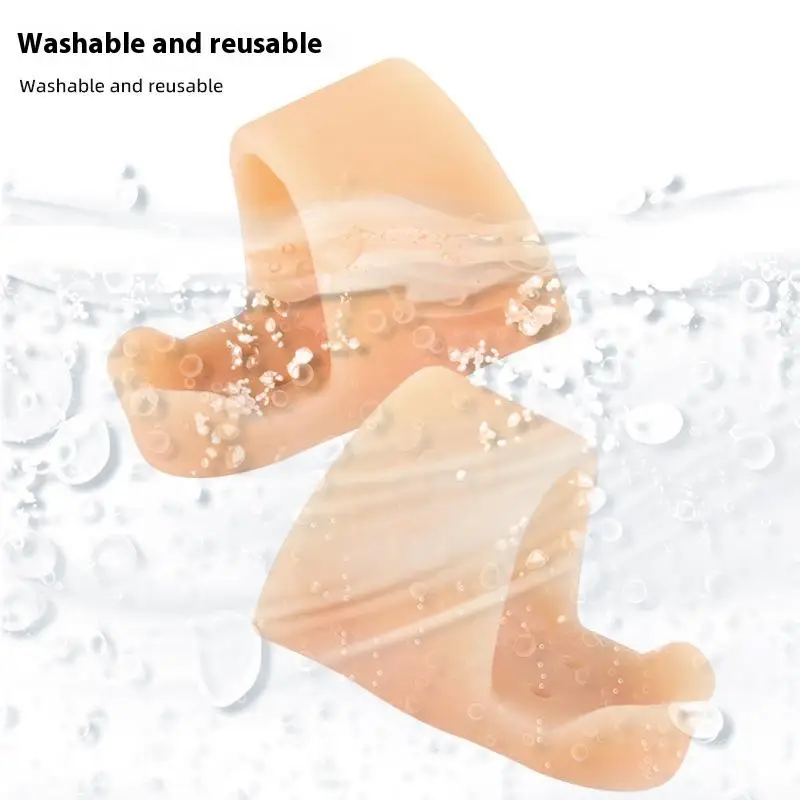 1Pair Reusable Toe Separator Thumb Corrector Bunion Little Toe Protector Hallux Valgus Foot Care Relief Pads Feet Care Pedicure
