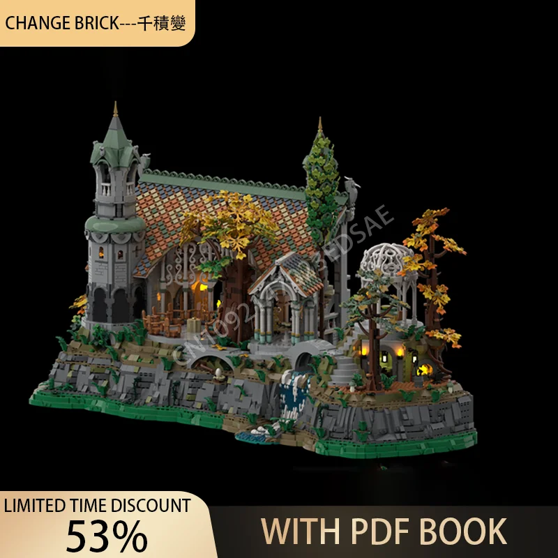 MOC 3640PCS Rivendell BASE UPGRADE Medieval Castle Education Creative Children Brick Toy Birthday Building Christmas Gift Blocks