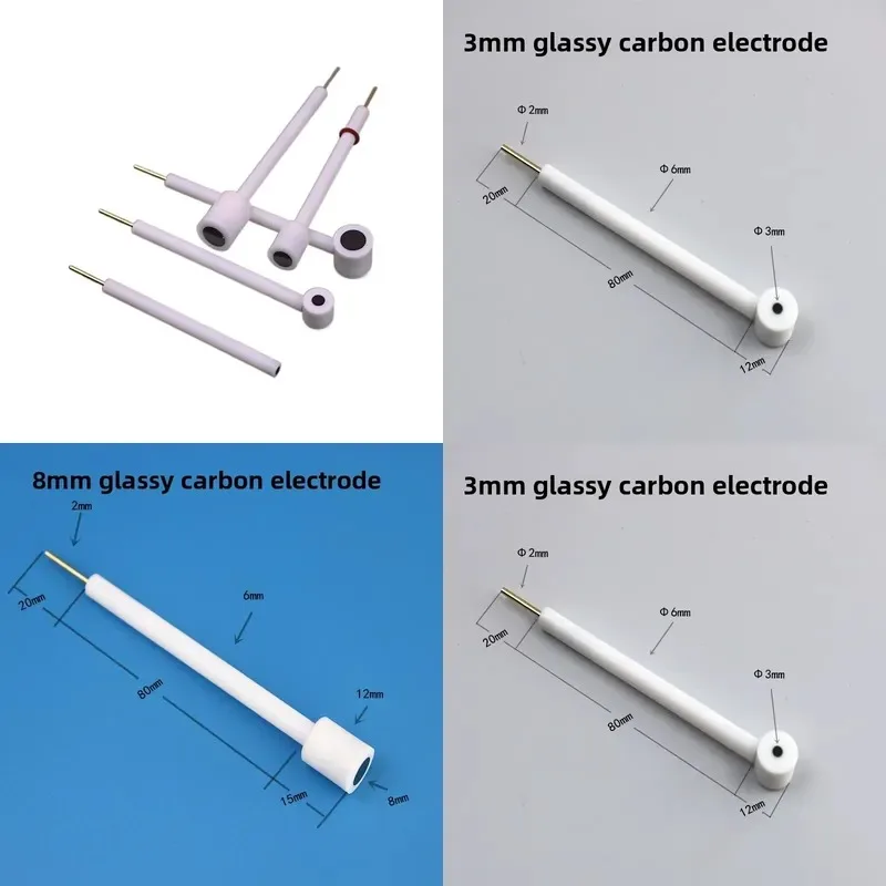 L-shaped Glassy Carbon Electrochemical Working Electrode | Imported High Precision Electrode for Lab Testing