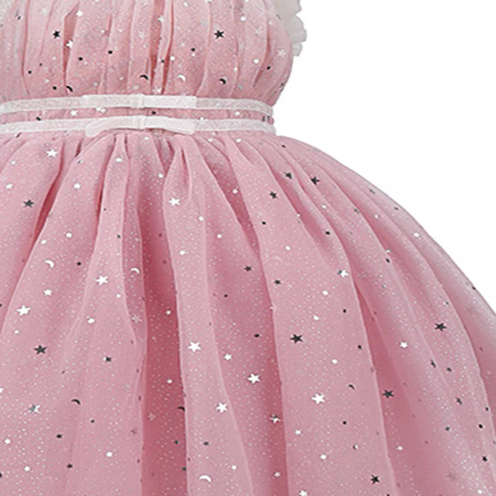 2026 Formal DRess Children's shining wedding dress baby  girl 1 year-old Birthday party dress performance prom gown - view 4