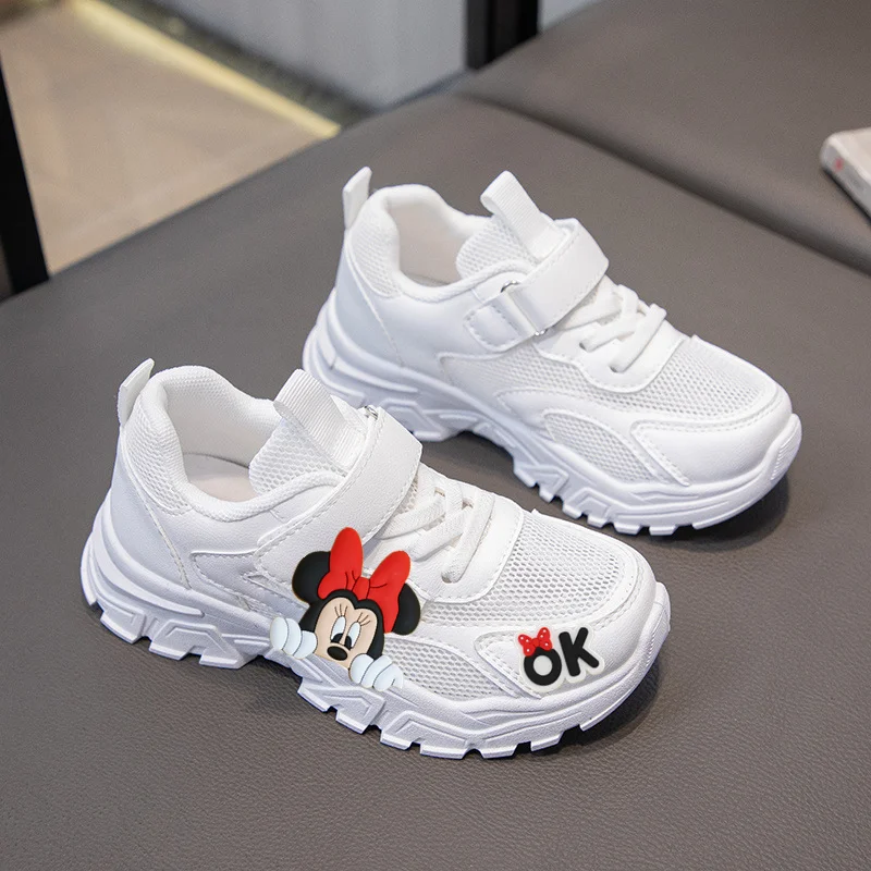 

disney Children Sneakers Spring Autumn New Boys Breathable Running Shoes Girls Mesh Sports Shoes Fashion mickey mouse Dad Shoes