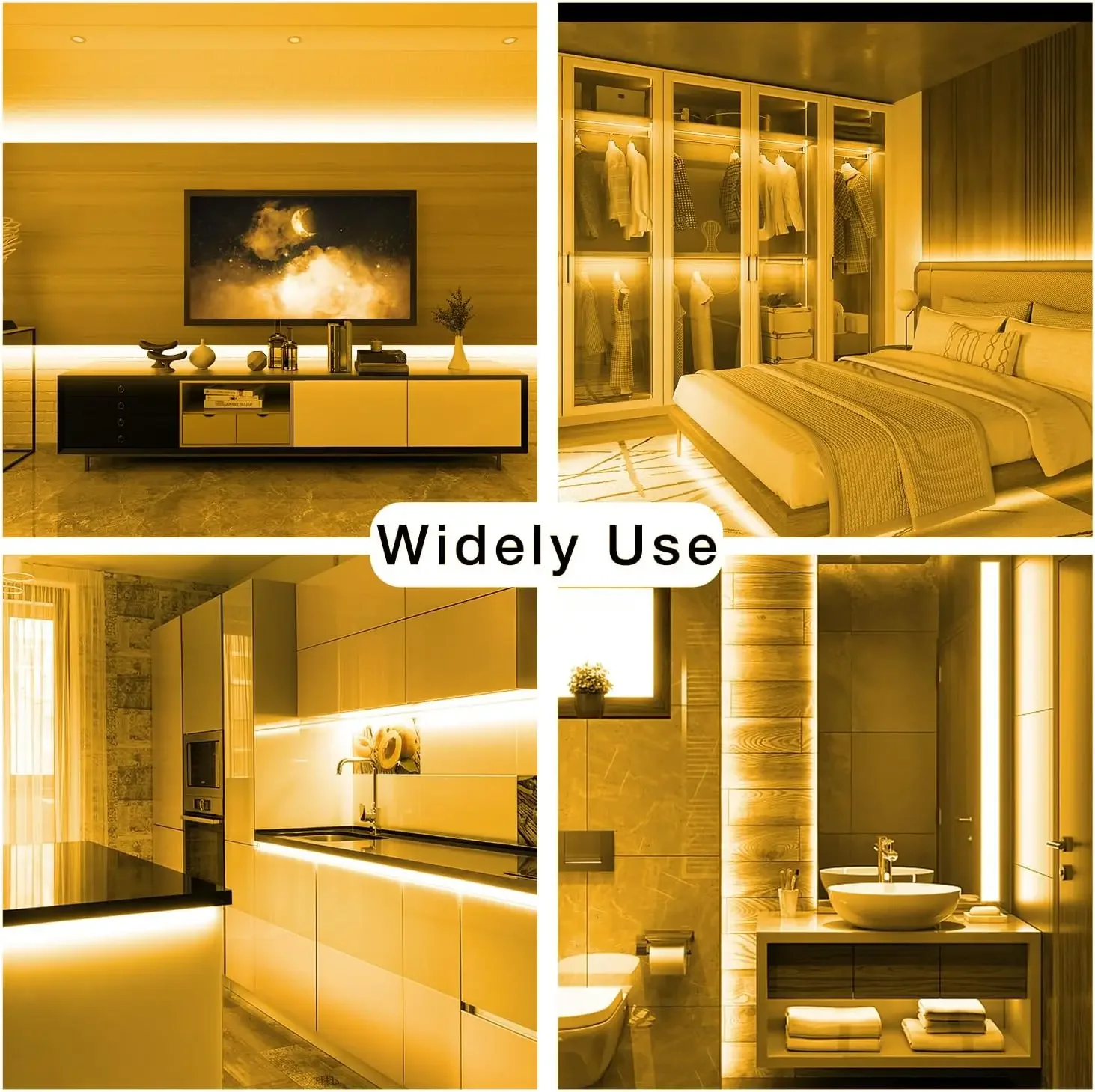 

Light Strips with Remote and App, 6500 K Dimmable LED Tape Light, Indoor COB LED Lights for Bedroom DIY Lighting