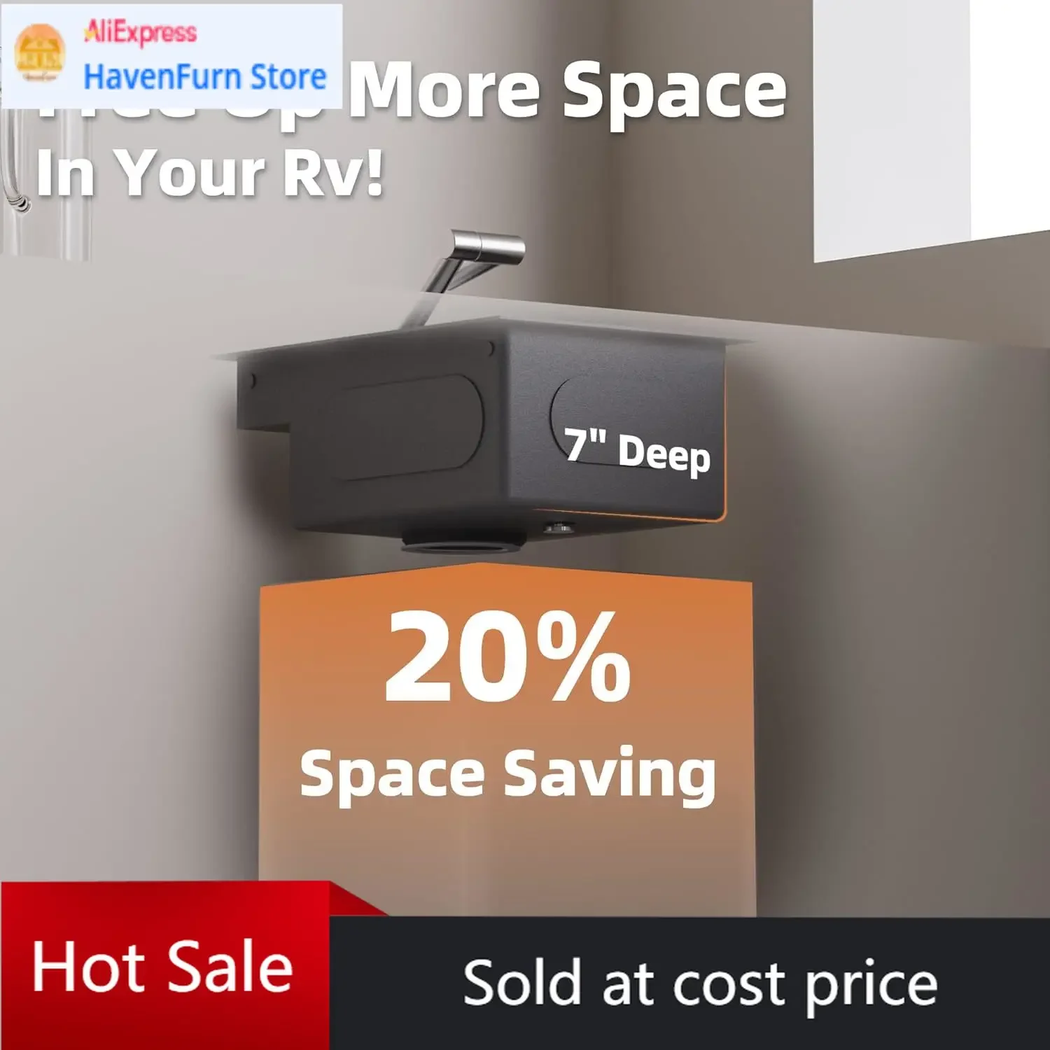 

Кухонная мойка для автодома (RV) подстольного монтажа, 12 x 17 дюймов, из высококачественной нержавеющей стали, с выдвижным смесителем и омывателем для стаканов, темно-серая