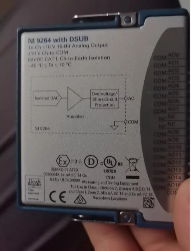 NI 9264 C-Series Module with DSUB, 16-Channel ±10 V 16-Bit used#Moqu
