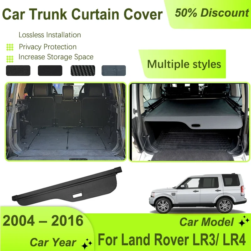 

Car Cargo Cover For Land Rover LR3 LR4 Discovery 3 4 L319 2004~2016 Retractable Shield Trunk Luggage Curtain Pad Auto Acessories