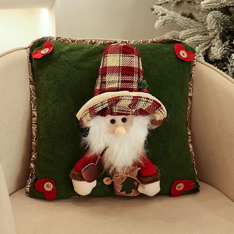 

Christmas Linen Throw Pillow Covers Merry Christmas Pillows Winter Xmas Holiday Throw Cushion Case For Sofa Couch Home Decor