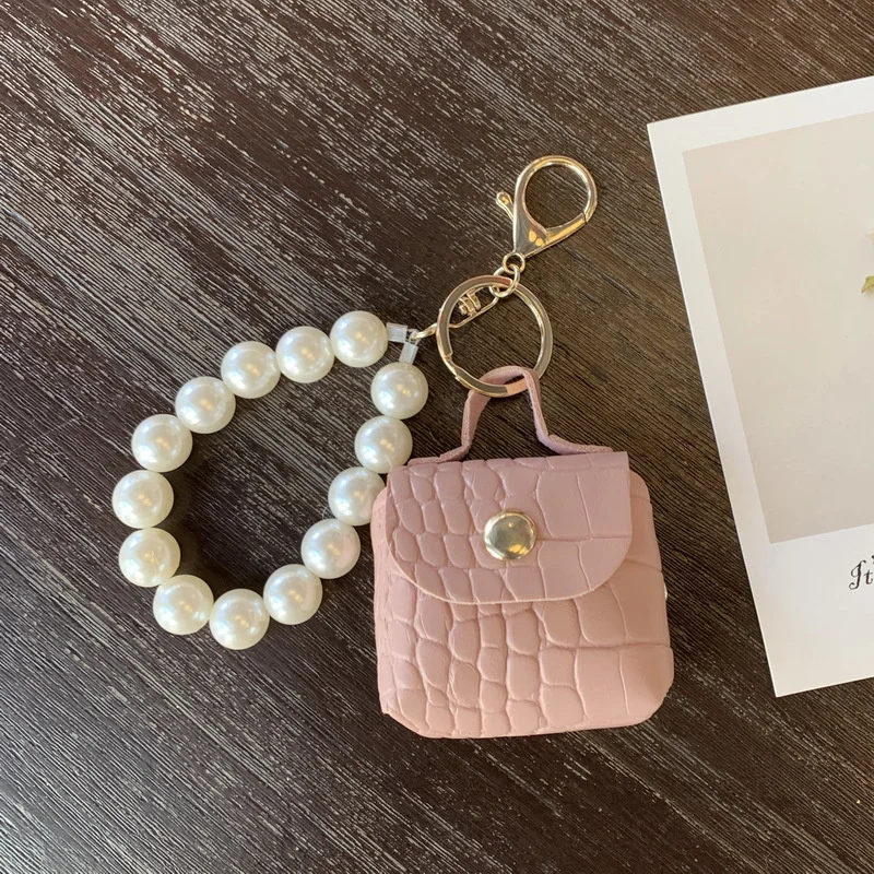 Porte-clés de voiture pendentif de sac de perles pour femmes, mini accessoires de sac faits à la main, sacs à main de mode, nouveau