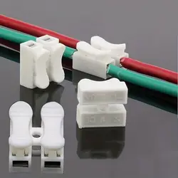 20/50Pcs No Solding Quick 1P 2P Cable Wire Connector No Screw Terminal Block Spring Clamp