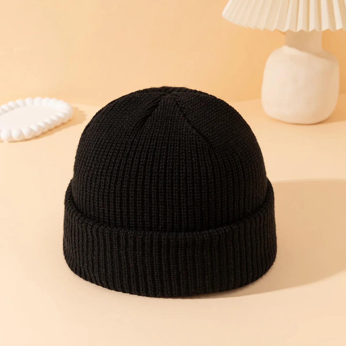 

New Hat Stocking Watch Cap Hugger Toque Head High-quality Melon Rind Hat Autumn Winter Woolen Flanged Women Men Knitted B8M36