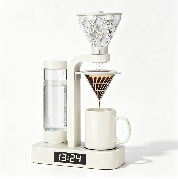 CM‑602 Household Mini Ice Drip Coffee Pot Drip Type Cold Brew Kettle Portable Americano Coffee Brewing Appliance for Home Use