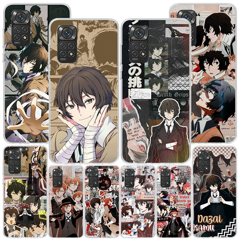 Bungo Stray Dogs Poster Anime Phone Case For Xiaomi Redmi Note 13 12S 12 11 11S 11E 10 Pro Plus 10S 11T 9 9S 8 8T 7 5G Personali