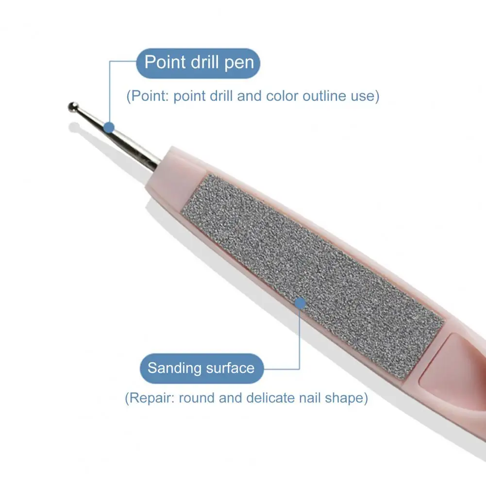 2 قطعة العملي مسمار الشمع التنقيط القلم الجلد الميت شوكة أداة قص الأظافر عالية المتانة العناية بالأظافر