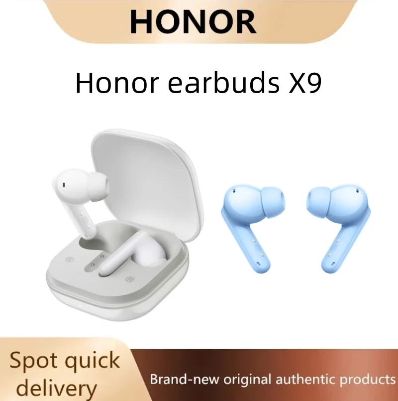 Honor Earbuds X9 auriculares inalámbricos TWS originales Bluetooth 5,3 compatibles con llamadas de reducción activa de ruido de 49dB IP54 a prueba de polvo.