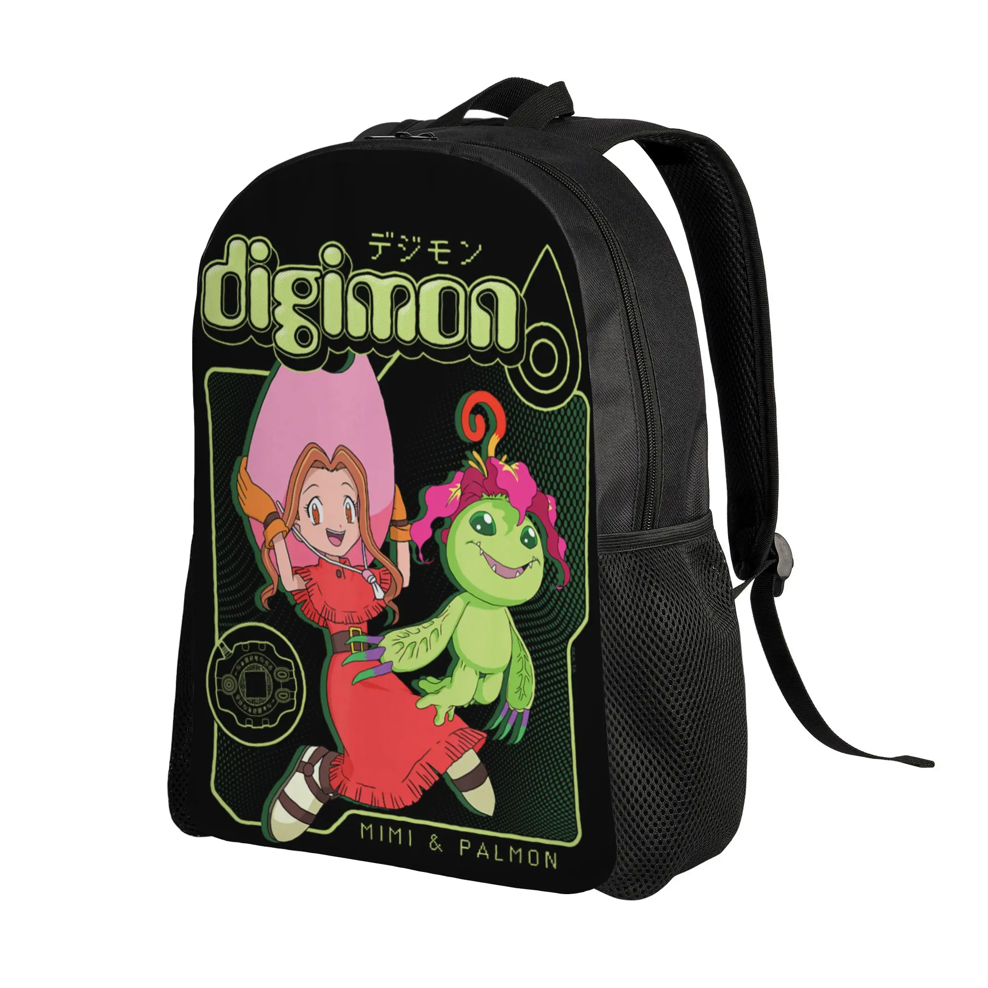 Digimon Mimi and Palmon Y2K Frame Digital Monsters backpack  ita bag  mochila Light Camping Zipper Closure Rucksack