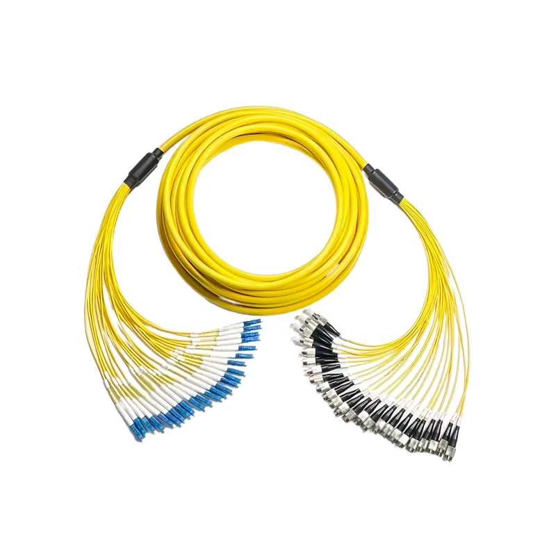 Single-Mode 24 Strand Preterminated LC  SC FC Optical Fiber Cable Assembly Jumper
