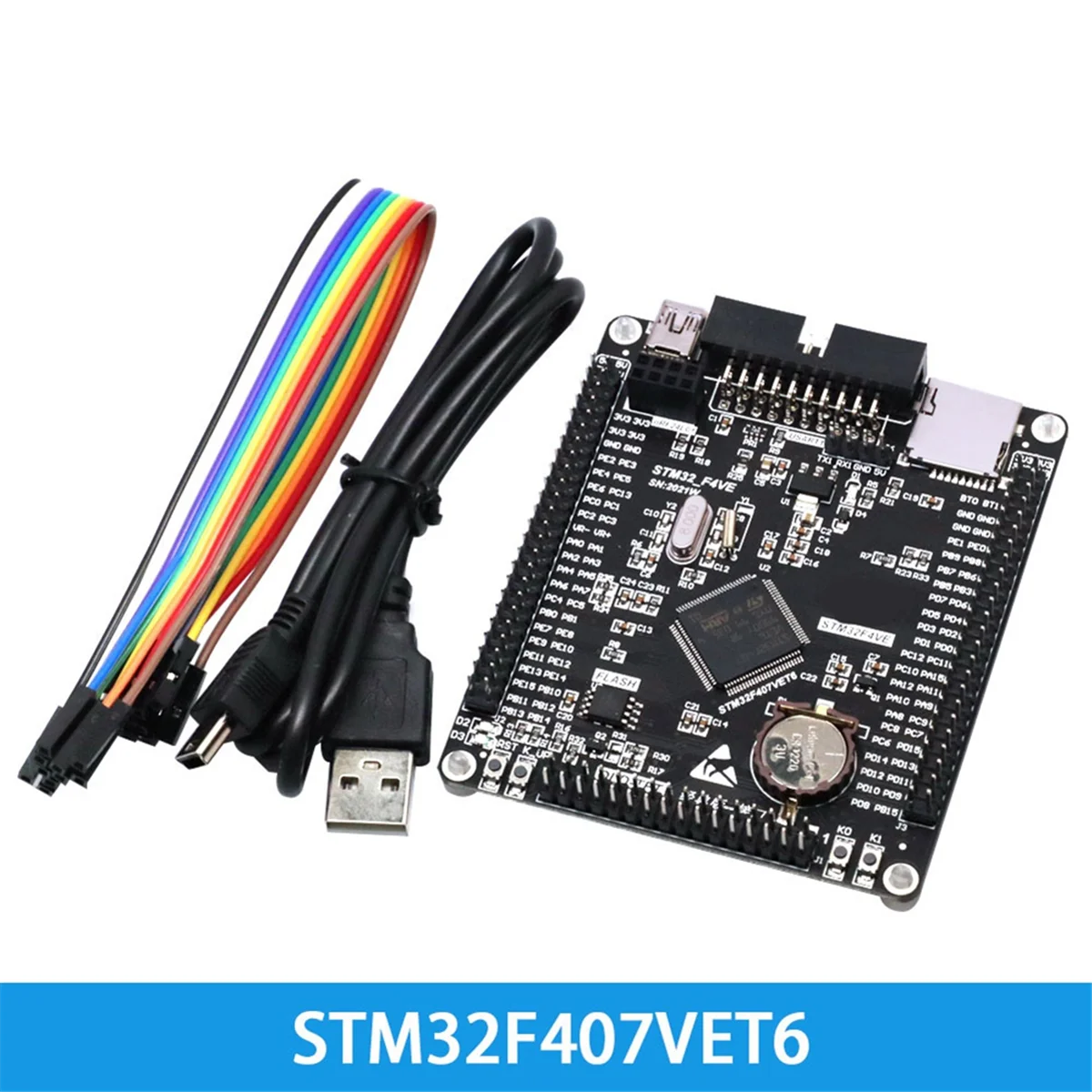 

A10I STM32F407VET6 Макетная плата - STM32 Минимальная системная обучающая плата ARM Core Board + 3,2-дюймовый ЖК-экран TFT