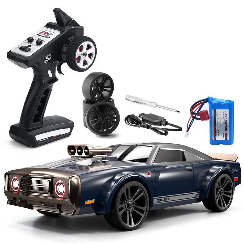 RC Car 4WD 1:16 50KM/H Remote Control Muscle Cars with LED High Speed Drift Racing Vehicle Off Road Climbing Toys for Boys Gift