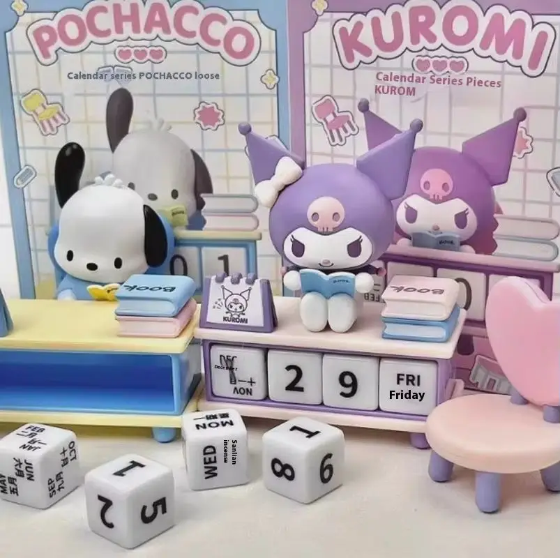 Настольный календарь серии Sanrio, украшения, милая собака Пача Kuromi Pochacco, настольные украшения, подарок на день рождения для детей