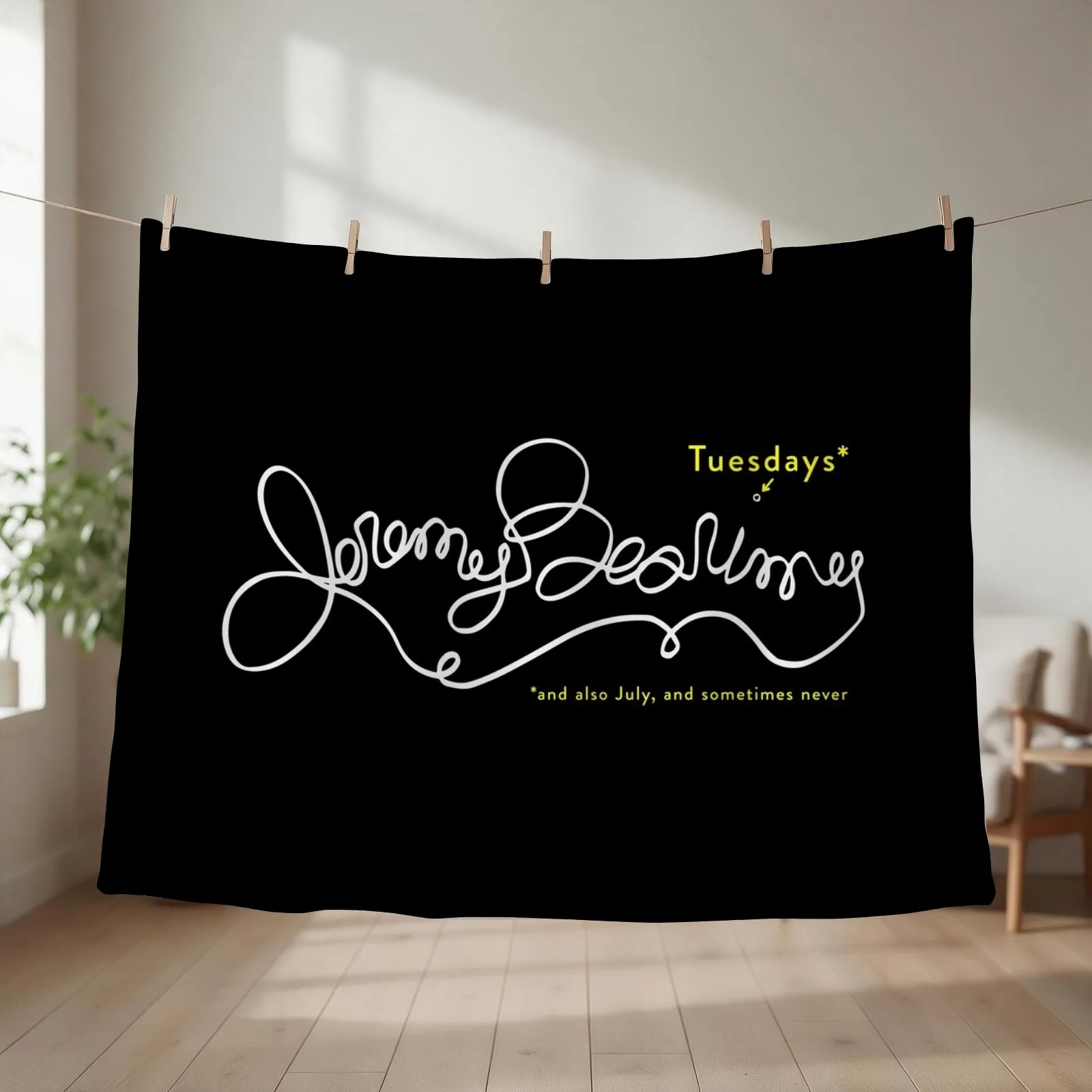 Jeremy Bearimy in white (with notation) Throw Blanket Summer Beddings Thin Designers Luxury Throw Blankets
