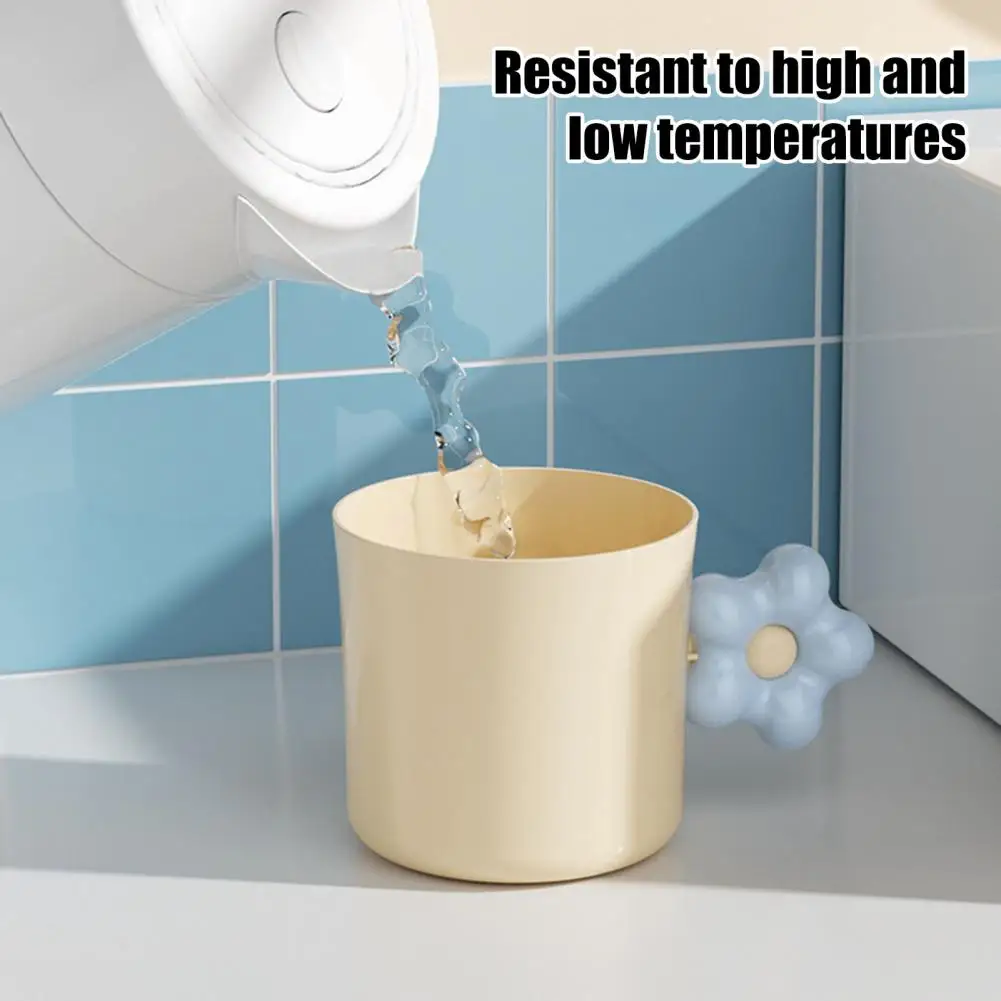 Kids Mouth Rinse Cup Child-friendly Rinse Cup Flower Toothbrush Holder for Kids Cute Toddler Rinse Cup with Handle Bathroom
