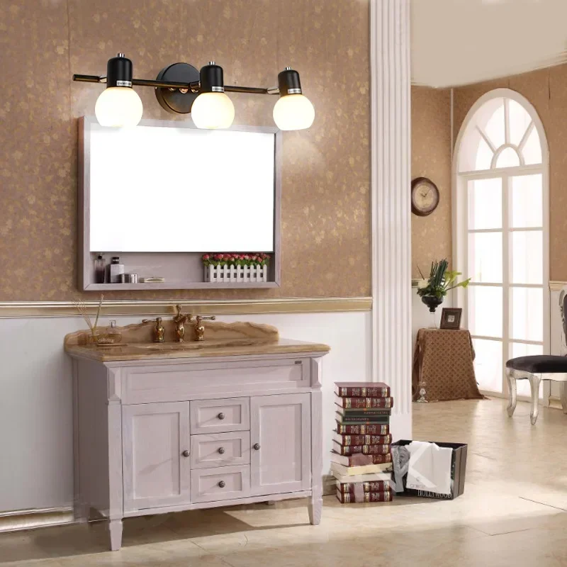 American LED Mirror Front Lights Bathroom Vanity Cabinets Mirror Cabinet Lights Retro Bedroom Lighting Fixtures Front Lights