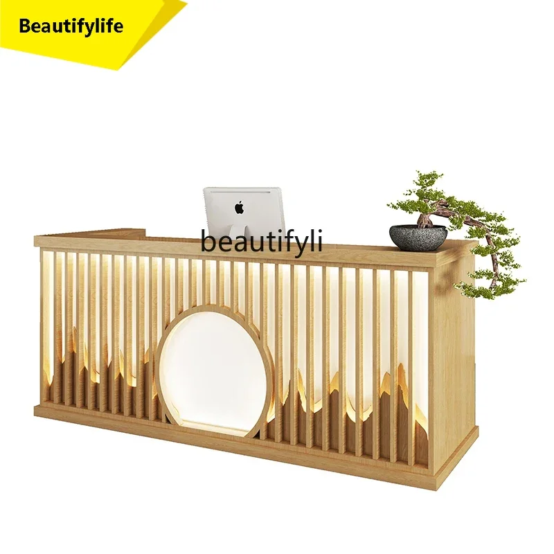 

46-барная стойка, кассир, магазин одежды из массива дерева, стойка регистрации, салон красоты, коммерческий магазин