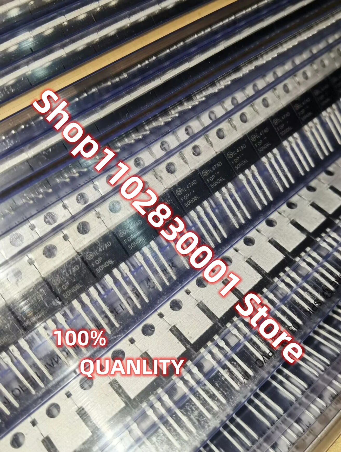 100PCS New FQP50N06L  50N06L  50A 60V  TO-220   Original   QUANLITY  IC CHIP