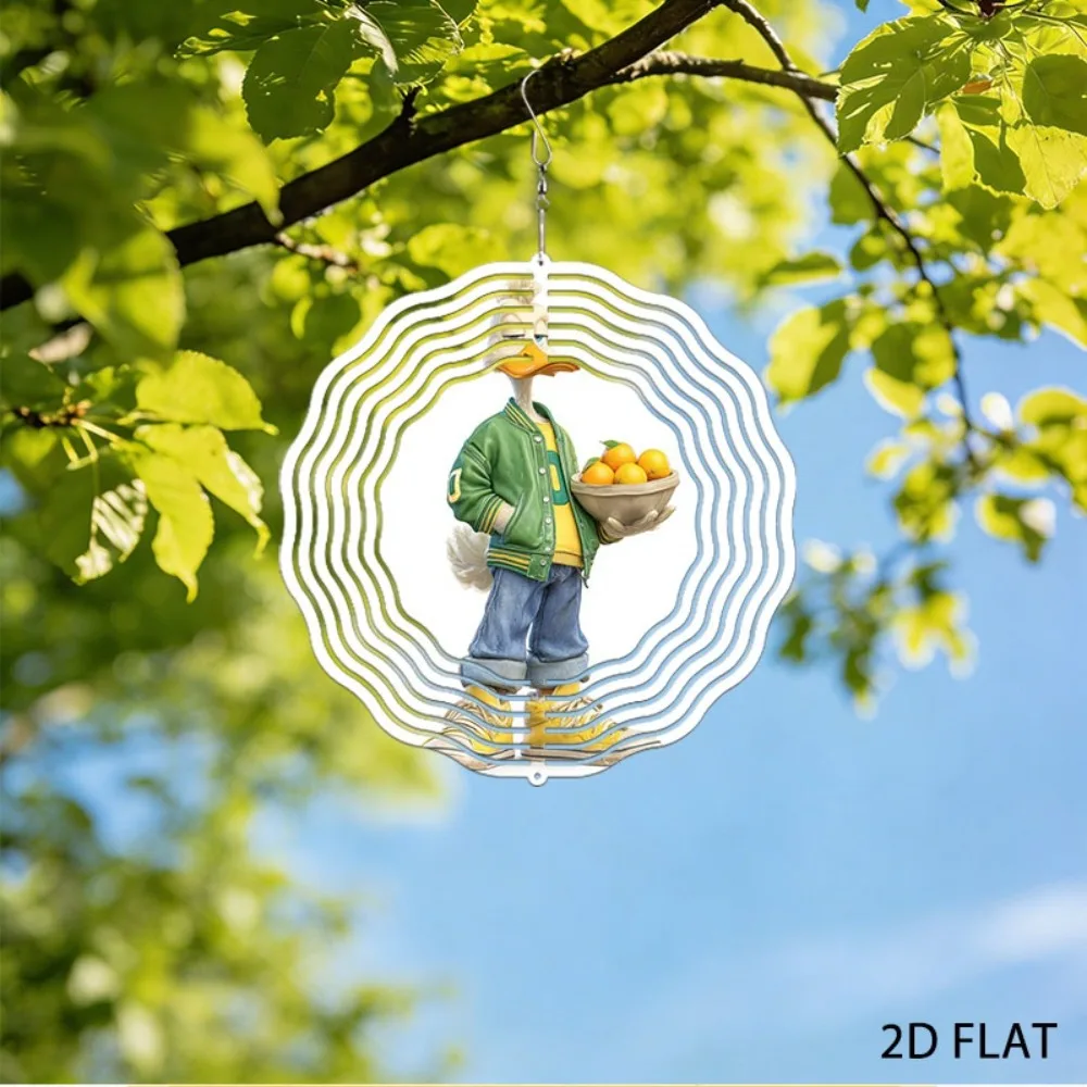 

Quirky Metal Duck Wind Chimes Outdoor Garden Decor Yard Art Unique Fruit Design