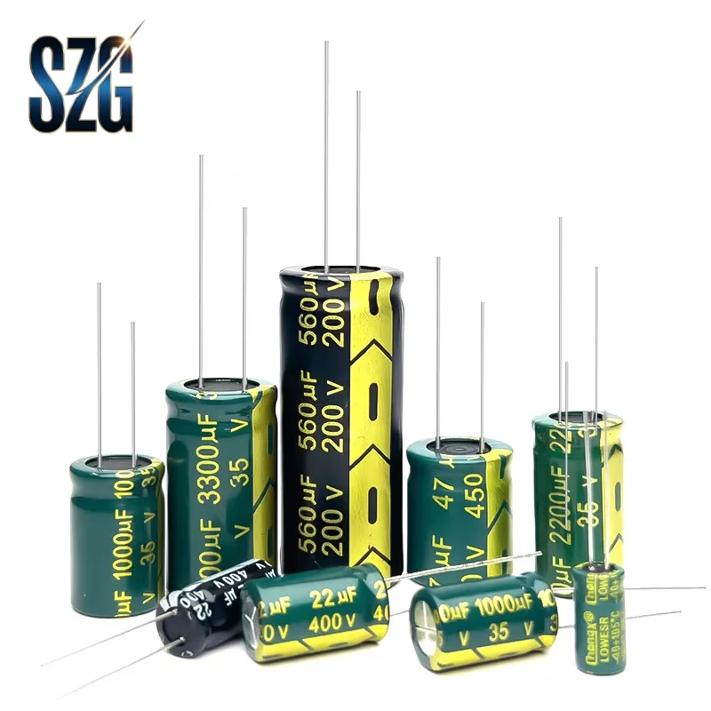 10V DIP High Frequency Aluminum Electrolytic Capacitor 47 100uF 220 330 470uF 680 1000 1500 1800 2200 3300 5600 10000 22000UF