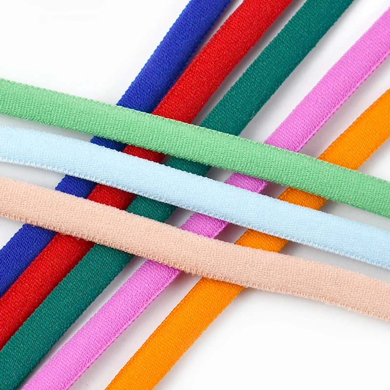 

10/20M Meetee 3/5mm Colorful Nylon Elastic Band Mask Ear Strap Bra Shoulder Straps Hair Ring Stretch Rope DIY Sewing Accessories