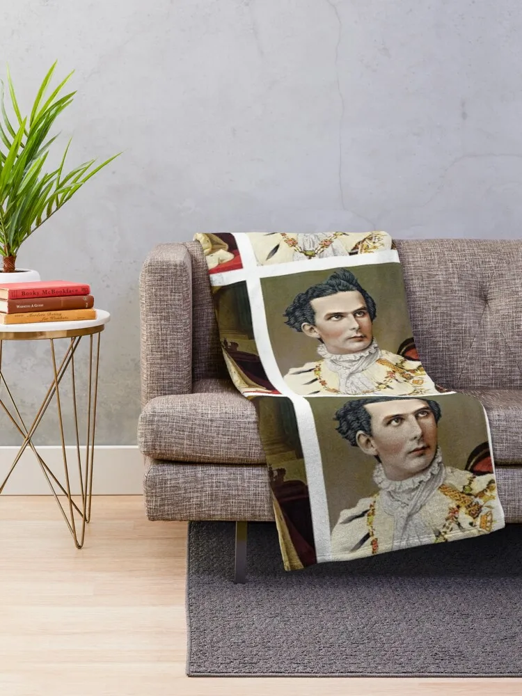 Bavarian King Ludwig II Throw Blanket Personalized gift luxury throw blanket blanket fluffy