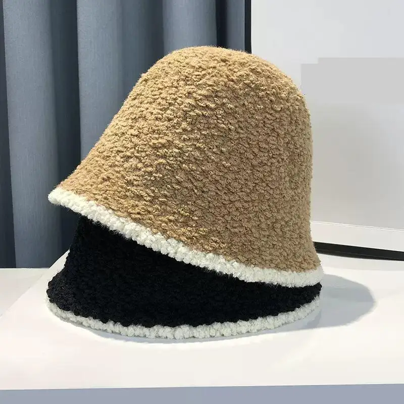 Bucket Hat Women Winter Knitted Casual Keep Warm Fishing Hat Female Thick Warm Fashion Design Korean Winter Cap Gorro New