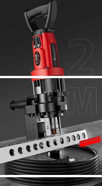 2300W 220V Handheld Hydraulic Angle Steel Punching Machine (Four-Cylinder Model) for Stainless Steel and Small Channel Steel