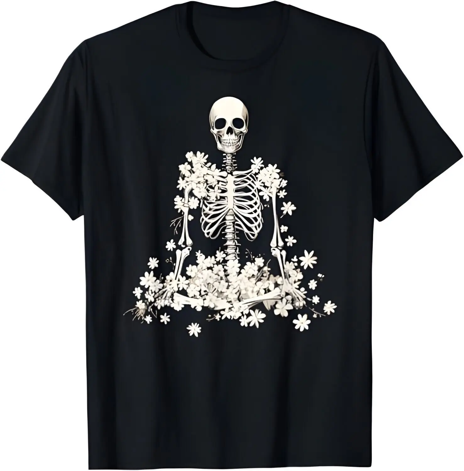 Halloween Skeleton Gothic Occult Witchy Dark Creepy Design T-Shirt