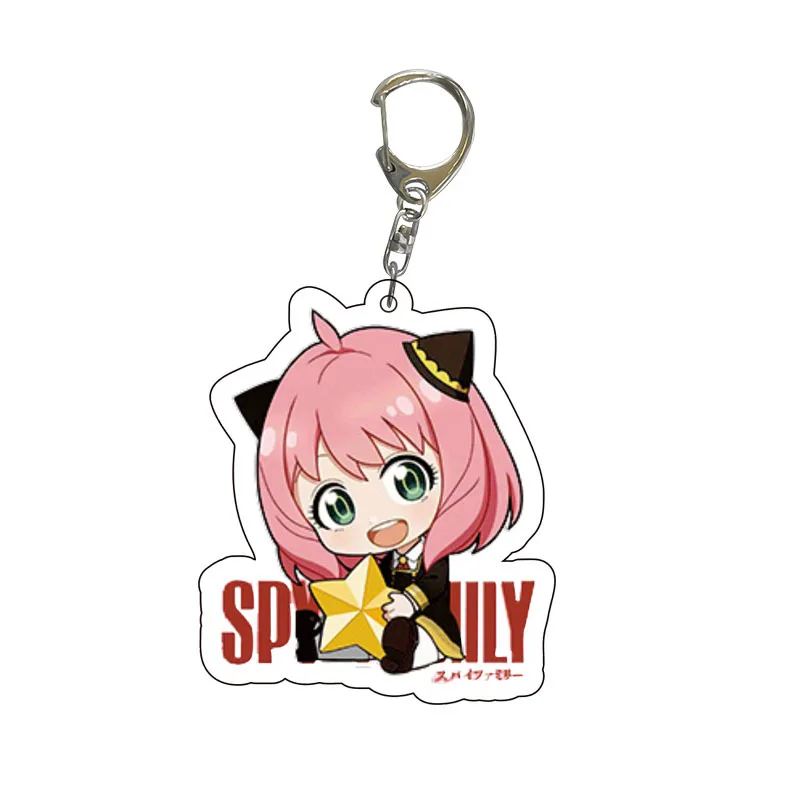 Spy x Family Acrylic Keychain Anime Merchandise Loid Forger Anya Yor Forger Cosplay Accessories Gift for Fans Collection Cute view 2