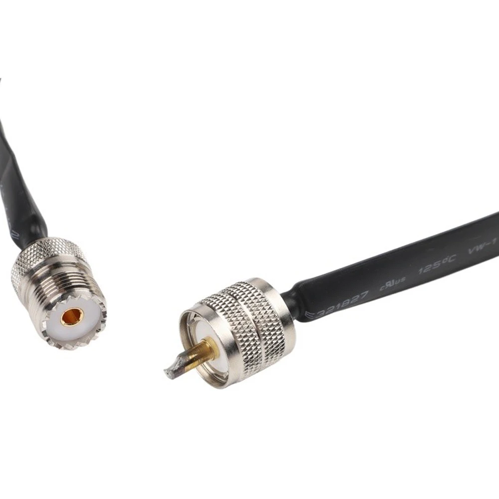 40cm RF Cable Window Pass Cable N-Male Connector Black Silver Flat Cable For Data Transmission For GPS Navigation