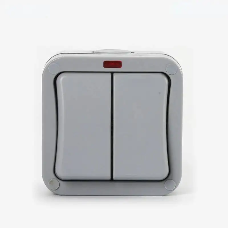 Waterproof Outdoor Work Zone Indicator Double Control Anti Rainstorm Surface Mounted Switch Box