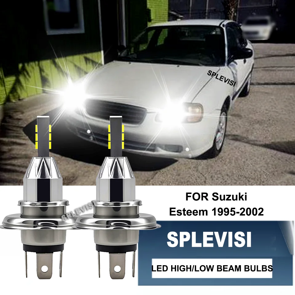 

2PC 6000LM 60W CSP Led Headlight H4 Car Vehicle Front Lamp 12V For Suzuki Esteem 1995 1996 1997 1998 1999 2000 2001 2002