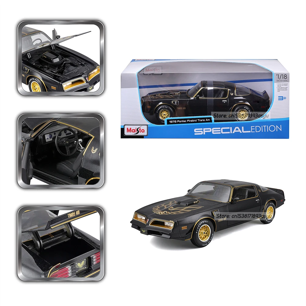 Maisto 1:18 1978 Pontiac Firebird Trans Am Brand Alloy Car Model
