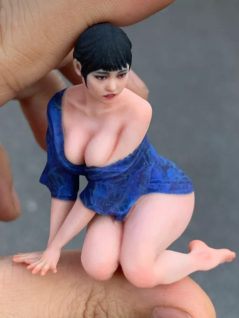 Spot Ming Rihuazi kimono beautiful woman figure 1/16 1/12 car model scene miniature villain real sculpture tabletop doll