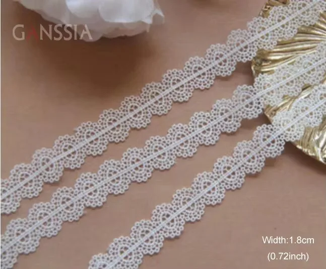 Wide:1.8cm (0.72 Inch) New Edition Laces Handwork Sewing Accessories Bilateral Wavy Lace for Clothing  Decoration(ss-2437)