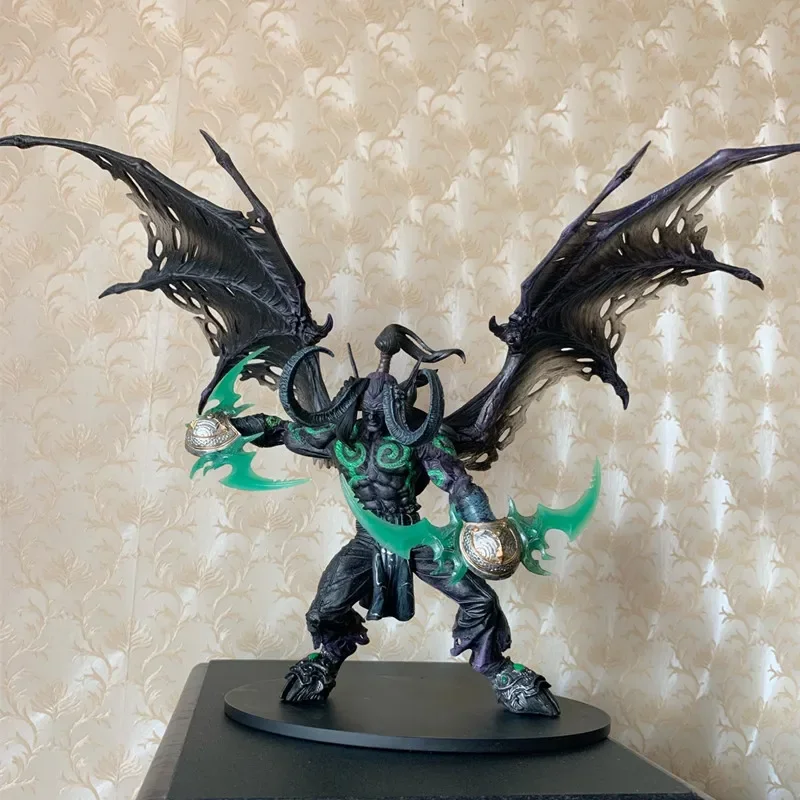 25cm DC Game WOW Character Demon Hunter illidan Stormrage Action figure PVC statue Collectible Model kids gift toys Deluxe Boxed