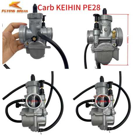 Keihin PE28 28mm Carburetor Hand Choke Carb  Fit Honda Yamaha Suzuki Kawasaki Motorcycle Scooter ATV Dirt Bike 100CC-250CC
