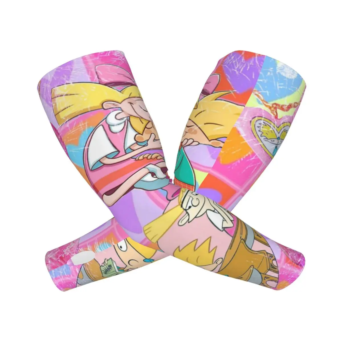 

Эй, Арнольд, Хельга, Паки, мультяшные уличные рукава, защита от солнца и ультрафиолета, летние ледяные шелковые велосипедные татуировки, рукава