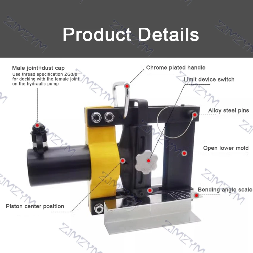 CB-150D Portable High-Precision Hydraulic Bending Machine Small Split Hydraulic Bender Mini Vertical Copper Busbar Bending Tool