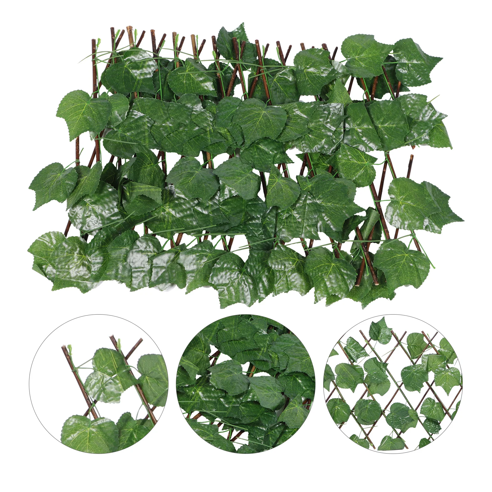 

Green Plant Fence Stretchable Artificial Leaf Screen For Balcony Yard Garden Decor Faux Plants Hedge Uv Resistant